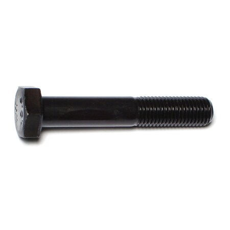 Midwest Fastener Class 10.9, M12-1.50 Hex Head Cap Screw, Plain Steel, 70 mm L, 4 PK 73945